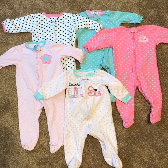 Gerber Baby Girls Sleepers